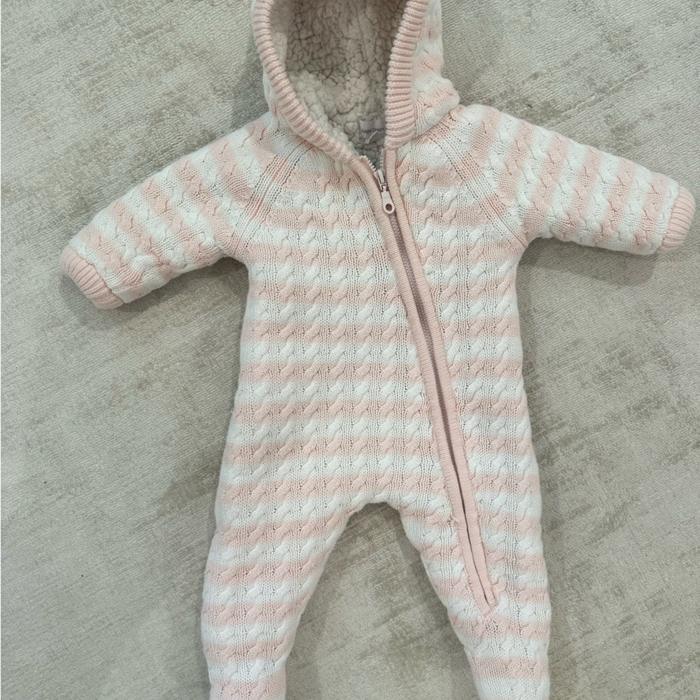 Angel dear Sherpa-lined knit footie